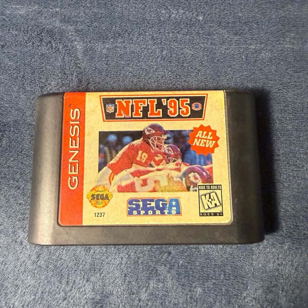 NFL '95 Sega Genesis Video Game Cartridge